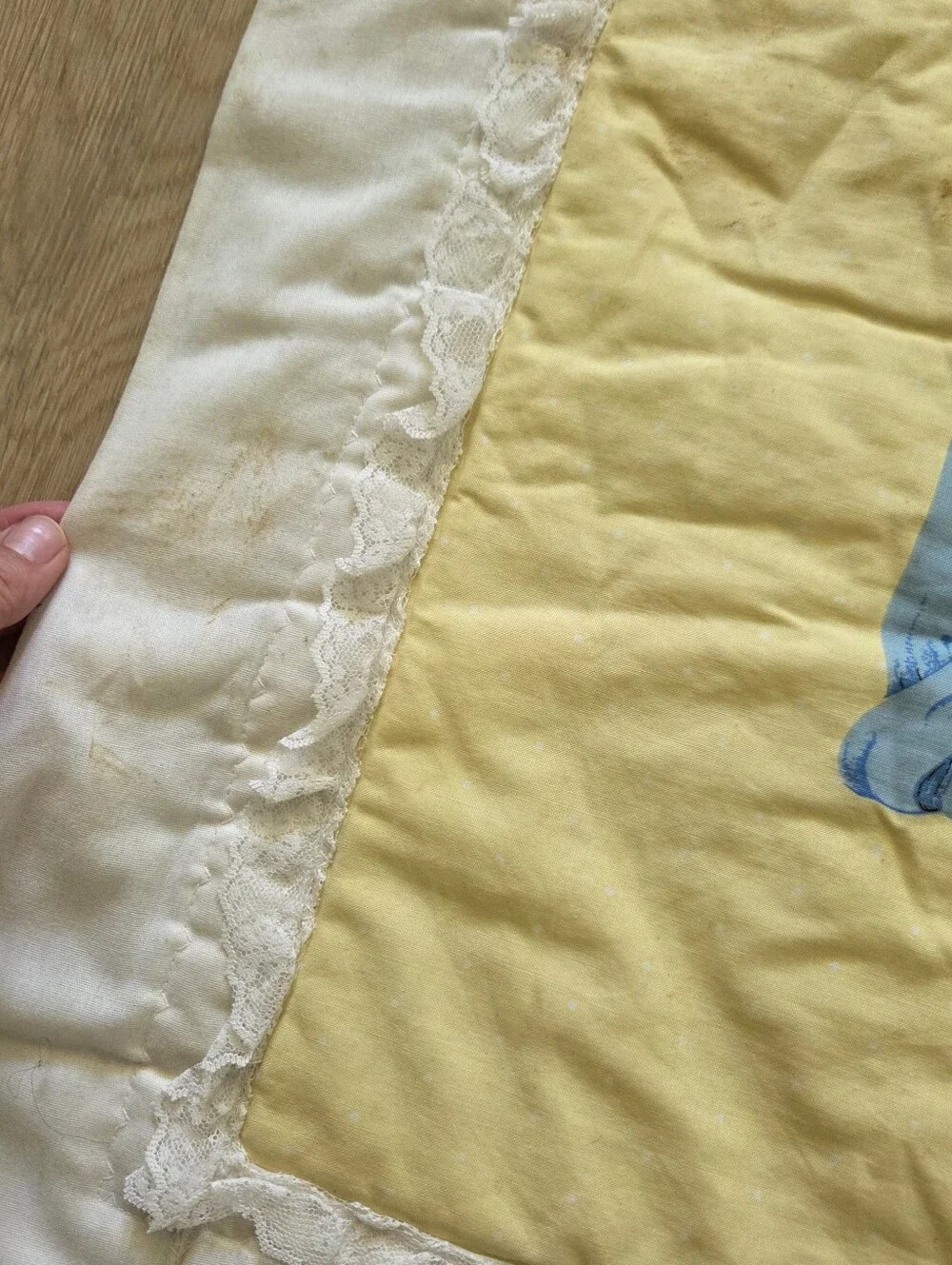 Vintage Tea Party Teddy Bear Quilted Baby Toddler Girl Blanket